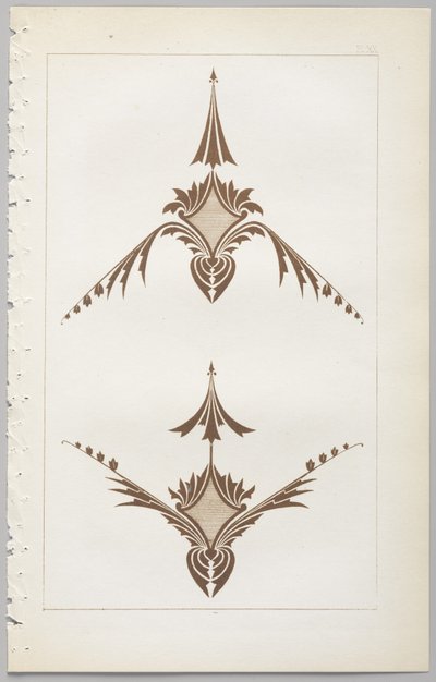 A arte do design decorativo: com um apêndice, dando as horas do dia em que as flores abrem, publicado pela Day & Son, Londres, 1862 de Christopher Dresser