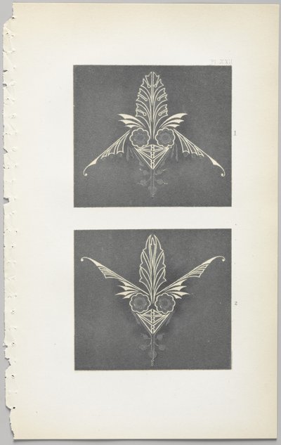 A arte do design decorativo: com um apêndice, dando as horas do dia em que as flores abrem, publicado pela Day & Son, Londres, 1862 de Christopher Dresser