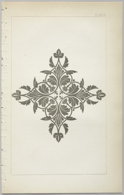 A arte do design decorativo: com um apêndice, dando as horas do dia em que as flores abrem, publicado pela Day & Son, Londres, 1862 de Christopher Dresser