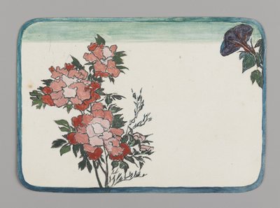 Crisântemos e Morning Glories (wc no papel) de Christopher Grant La Farge