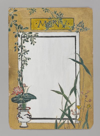 Menu com Bambu (wc no papel) de Christopher Grant La Farge