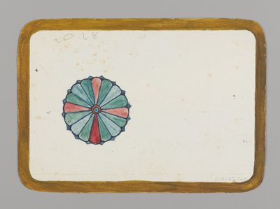 Crisântemo Estilizado (verso), c.1880 (wc, tinta preta e tinta metálica sobre grafite em cartolina muito fina) de Christopher Grant La Farge