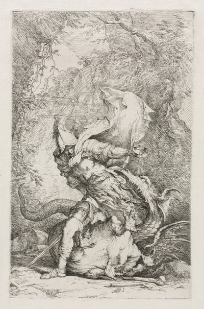 Jasão e o Dragão de Christopher Richard Wynne Nevinson