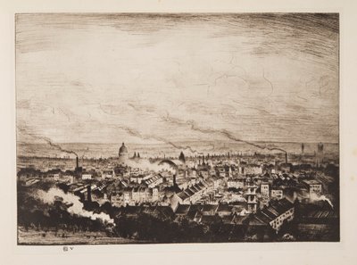 Londres do Parliament Hill, pub. 1923. de Christopher Richard Wynne Nevinson
