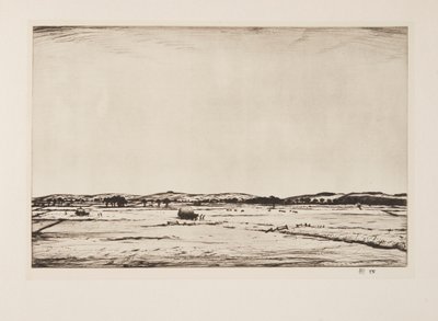 Sussex Downs, pub. 1926. de Christopher Richard Wynne Nevinson