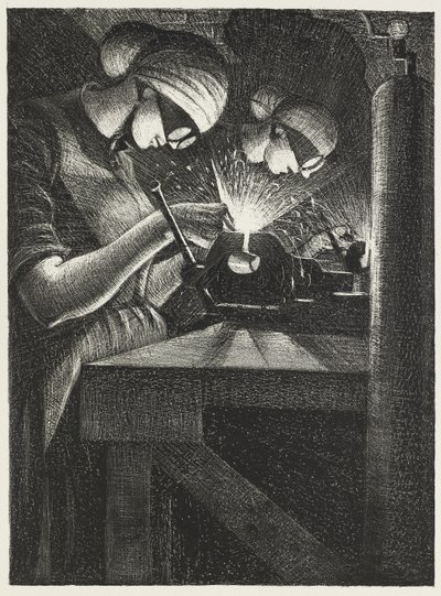 Soldadores de acetileno, 1917 de Christopher Richard Wynne Nevinson
