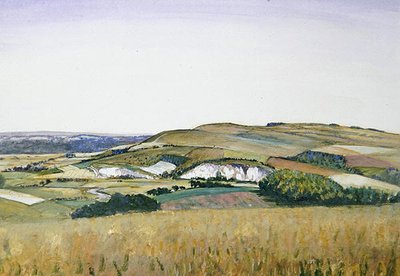 Amberley (aguarela e guache sobre papel) de Christopher Richard Wynne Nevinson