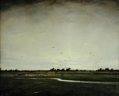 An English Landscape, Romney Marsh (óleo sobre tela) de Christopher Richard Wynne Nevinson