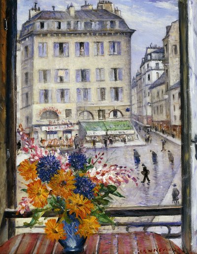 Bouquet de outono; Vista de uma janela de Paris, de Christopher Richard Wynne Nevinson