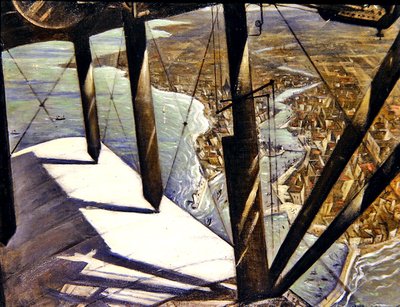 De um Avião de Paris (óleo sobre tela) de Christopher Richard Wynne Nevinson