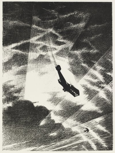 Descendo em um Taube, 1917 de Christopher Richard Wynne Nevinson