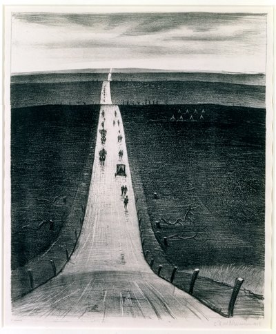 A estrada de Arras para Bapaume, 1918 de Christopher Richard Wynne Nevinson
