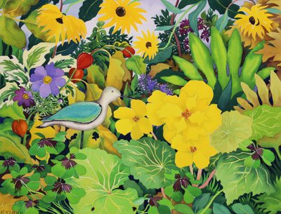 Jardim de outono (aguarela sobre papel) de Christopher Ryland