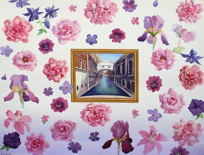 A Ponte dos Suspiros (aguarela sobre papel) de Christopher Ryland