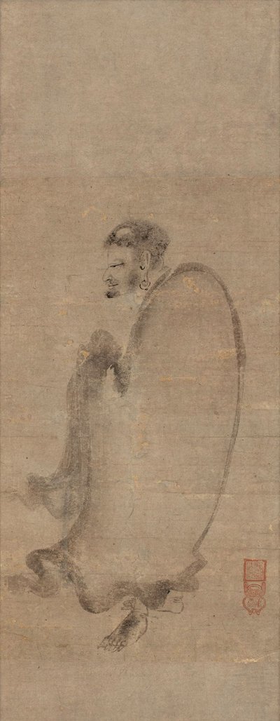 Shakyamuni Descendo a Montanha, século XV de Chuan Shinko