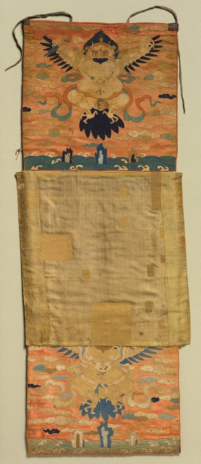 Vajrapani Monte bordado com Garuda de Chöying Dorjé, the Tenth Black Hat Karmapa (Tibetan