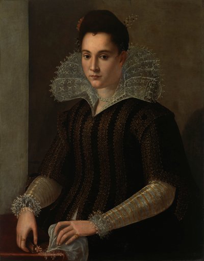 Sueco: Porträtt av dam Retrato de uma senhora de Circle of Alessandro Allori