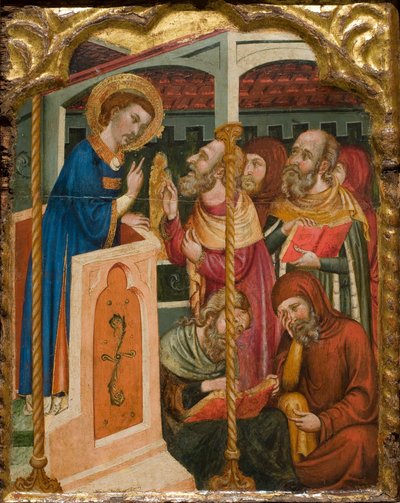 Disputa de Santo Estêvão com os judeus de Circle of Ferrer and Arnau Bassa