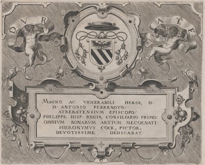 Dedicação de Circle of Lucas van Doetechum and Johannes