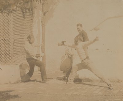 Edmund Quinn Esgrima, década de 1880., década de 1880. de Circle of Thomas Eakins.