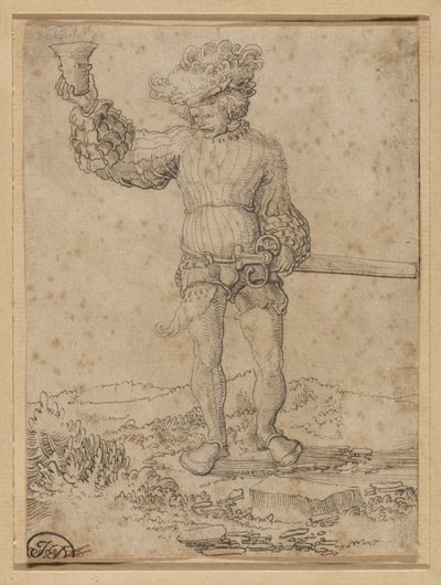 Soldado mercenário em uma paisagem de Circle of Wolf Huber