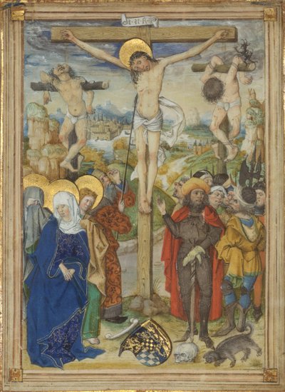 A Crucificação, 1481-82. de Circle of the Housebook Master
