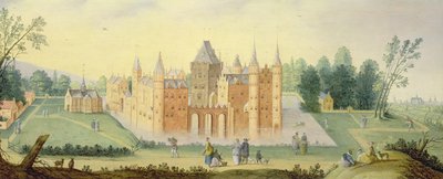 Abadia e Chateau em Egmond de Claes Jacobsz van der Heck