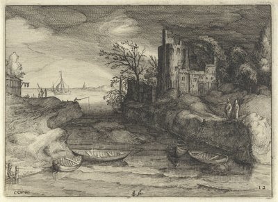 Paisagem com inclinações
Paisagens holandesas (título da série)
Amaeniores Aliquot Regiunculae (título da série sobre o objecto) de Claes Jansz. Visscher (II)
