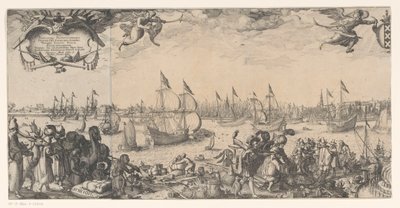 Perfil de Amesterdão, visto do IJ (parte esquerda) de Claes Jansz. Visscher (II)