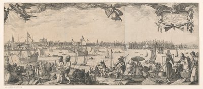 Perfil de Amesterdão, visto do IJ (parte direita) de Claes Jansz. Visscher (II)