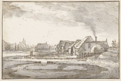 Spaarndammerdijk perto dos Braakjes de Claes Jansz. Visscher (II)