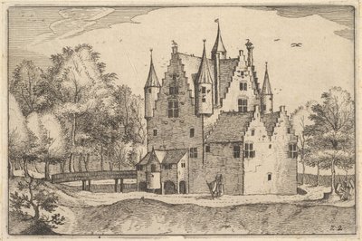 Uma placa do castelo 22 das cidades de Regiunculae e vários Ducados de Brabante, ca. 1610 de Claes Jansz Visscher