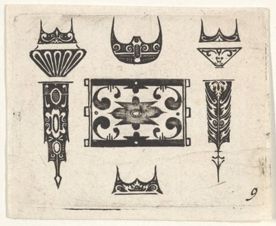Impressão em Blackwork com Nove Motivos, ca. 1620 de Claes Jansz Visscher
