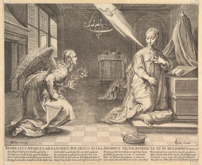 A Anunciação, antes de 1652. de Claes Jansz Visscher