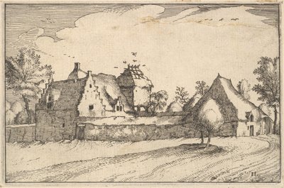 Placa de fazenda murada 11 das cidades de Regiunculae e vários Ducados de Brabante, ca. 1610 de Claes Jansz Visscher