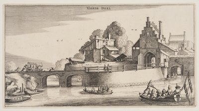 Entrada de uma cidade, de Paisagens (Playsante Lantschappen) de Claes Jansz. Visscher II