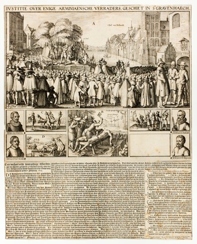Execução de arminianos em Haia de Claes Jansz. Visscher II