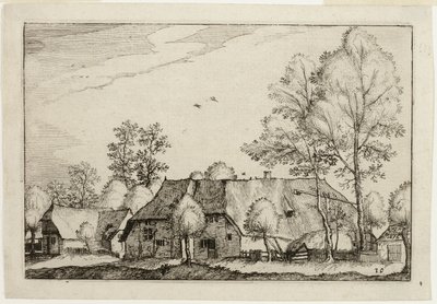 Quinta grande, placa dez depois de Imagens de quintas, casas de campo e aldeias rústicas (Praediorum villarum et rusticarum casularum icones) de Claes Jansz. Visscher II