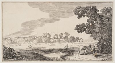 Vista de pastagens, de Paisagens (Playsante Lantschappen) de Claes Jansz. Visscher II