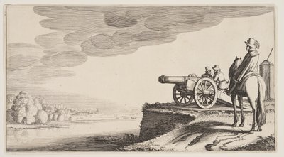 Torre de vigia sobre um rio, de Paisagens (Playsante Lantschappen) de Claes Jansz. Visscher II