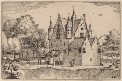 A Castle de Claes Jansz Visscher after Johannes van Doetechum, the Elder after Lucas