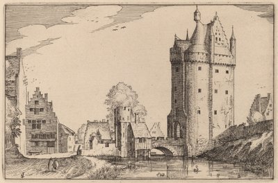 Portão da cidade de Claes Jansz Visscher after Johannes van Doetechum, the Elder after Lucas