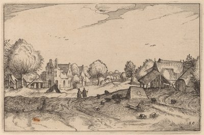 Estrada da Vila de Claes Jansz Visscher after Johannes van Doetechum, the Elder after Lucas