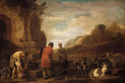 O Encontro de Jacob e Raquel (Génesis 29:10) de Claes Moeyaert