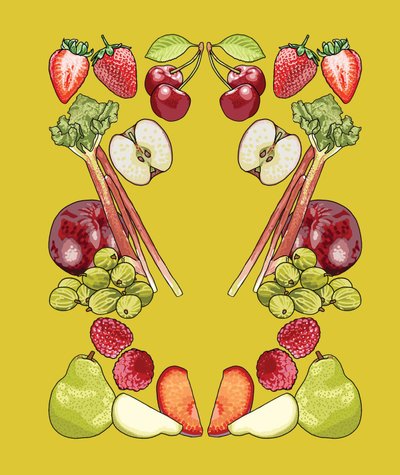 Frutos frutados, 2024 (digital) de Claire Huntley