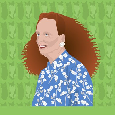 Retrato de Grace Coddington, Directora Criativa da US Vogue de Claire Huntley
