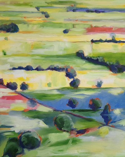Campos abstratos vibrantes de Claire Whitehead