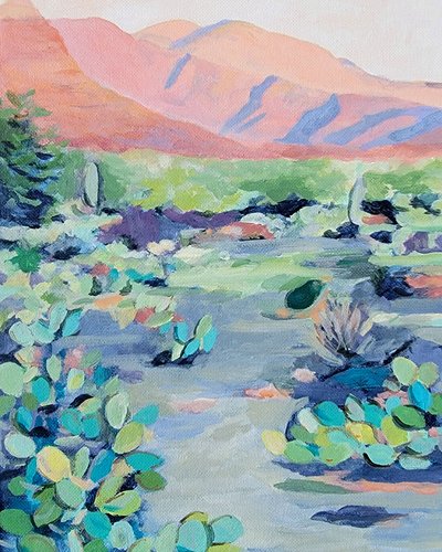 Paisagem vibrante do deserto de Claire Whitehead