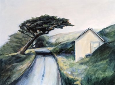 Estrada sinuosa de campo para casa de Claire Whitehead