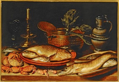 Natureza-morta com peixes ... de Clara Peeters